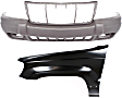 2-Piece Kit, Front Textured Bumper Cover, Includes (1) Bumper Cover and (1) Fender