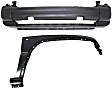 2-Piece Kit, Front Textured Bumper Cover, Sport Utility, For Models With Wheel Opening Molding Holes, Includes (1) Bumper Cover and (1) Fender