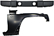 2-Piece Kit, Front Textured Bumper Cover, Includes (1) Bumper Cover and (1) Fender