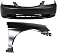 2-Piece Kit, Front Primed Bumper Cover, CAPA Certified, Includes (1) Bumper Cover and (1) Fender