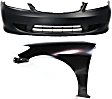 2-Piece Kit, Front Primed Bumper Cover, Includes (1) Bumper Cover and (1) Fender