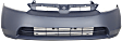 2007 Honda Civic - 2-Piece Kit Front Primed Bumper Cover, Sedan, Includes (1) Bumper Cover and (1) Fender