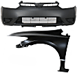 2-Piece Kit, Front Primed Bumper Cover, Coupe, CAPA Certified, Includes (1) Bumper Cover and (1) Fender