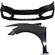 2-Piece Kit, Front, Driver Side Fender, Coupe, CAPA Certified, Includes (1) Bumper Cover and (1) Fender