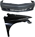 1999-2004 Honda Odyssey - 2-Piece Kit, Front Primed Bumper Cover, Includes (1) Bumper Cover and (1) Fender
