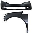 2-Piece Kit, Front, Driver Side Fender, Includes (1) Bumper Cover and (1) Fender