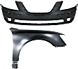 2-Piece Kit, Front Primed Bumper Cover, Includes (1) Bumper Cover and (1) Fender