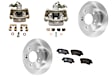 2-Wheel Set Rear Brake Kit With Calipers, Plain Surface, 5 Lugs, 261.87 mm, Mu Friction-Coating Formula, FWD, Includes (2) Caliper, (2) Disc, and (1) Pad Set