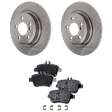 2020 Mercedes Benz GLA250 - 2-Wheel Set Rear Brake Disc and Pad Kit, Plain Surface, 5 Lugs, 295 mm, Organic, GAS, 2.0L 4Cyl, Includes (2) Disc and (1) Pad Set