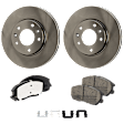2-Wheel Set Front Brake Disc and Pad Kit, Plain Surface 5 Lugs 275.84 mm Ceramic Pro-Line Series, Includes (2) Brake Disc and (1) Brake Pad Set