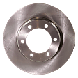 2-Wheel Set Front Brake Disc and Pad Kit, Plain Surface 6 Lugs 318.77 mm Ceramic Pro-Line Series, Includes (1) Brake Pad Set and (2) Brake Disc