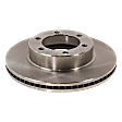 2-Wheel Set Front Brake Disc and Pad Kit, Plain Surface 6 Lugs 318.77 mm Ceramic Pro-Line Series, Includes (1) Brake Pad Set and (2) Brake Disc