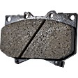 2-Wheel Set Front Brake Disc and Pad Kit, Plain Surface 6 Lugs 318.77 mm Ceramic Pro-Line Series, Includes (1) Brake Pad Set and (2) Brake Disc