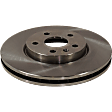 2017 GMC Terrain Denali - 2-Wheel Set Front Brake Disc and Pad Kit, Plain Surface, 5 Lugs, 321.06 mm, Ceramic, 2.4L 4Cyl, Pro-Line Series  Includes (2) Disc and (1) Pad Set