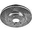2015 Kia Forte - 4-Piece Kit Rear Brake Disc and Pad Kit, Cross-drilled and Slotted, Organic, 1.8L 4Cyl, Pro-Line Series  Includes (2) Brake Disc and (1) Brake Pad Set