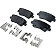 2015 Kia Forte - 4-Piece Kit Rear Brake Disc and Pad Kit, Cross-drilled and Slotted, Organic, 1.8L 4Cyl, Pro-Line Series  Includes (2) Brake Disc and (1) Brake Pad Set