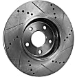 2015 Kia Forte - 4-Piece Kit Rear Brake Disc and Pad Kit, Cross-drilled and Slotted, Organic, 1.8L 4Cyl, Pro-Line Series  Includes (2) Brake Disc and (1) Brake Pad Set