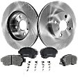 1996 Toyota Corolla - 4-Piece Kit Front Brake Disc and Pad Kit, Plain Surface, 4 Lugs, 255.02 mm, Ceramic, 1.6L 4Cyl, Pro-Line Series  Includes (2) Brake Disc and (1) Brake Pad Set