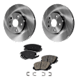 2-Wheel Set Front Brake Disc and Pad Kit, Plain Surface 5 Lugs 321.06 mm, Includes (2) Brake Disc and (1) Brake Pad Set