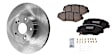 2-Wheel Set Brake Disc and Pad Kit, Plain Surface 299.97 mm, Includes (1) Brake Pad Set and (2) Brake Disc