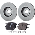 2-Wheel Set Front Brake Disc and Pad Kit, Plain Surface 320.04 mm, Includes (2) Brake Disc and (1) Brake Pad Set