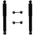4-Piece Kit Rear, Driver and Passenger Side Shock, Includes (2) Shock Absorber and Strut Assembly and (2) Sway Bar Link