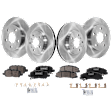 4-Wheel Set Front and Rear Brake Disc and Pad Kit, Plain Surface Front-303.02 mm/Rear-270 mm, Includes (4) Brake Disc and (2) Brake Pad Set