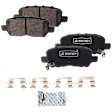 4-Wheel Set Front and Rear Brake Disc and Pad Kit, Plain Surface Front-303.02 mm/Rear-270 mm, Includes (4) Brake Disc and (2) Brake Pad Set