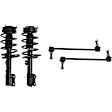 4-Piece Kit Front, Driver and Passenger Side Suspension Kit, Includes (2) Shock Absorber and Strut Assembly and (2) Sway Bar Link
