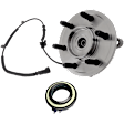 2-Piece Kit Front, Driver or Passenger Side Wheel Hub, 6 Lugs, With Bearing, With Sensor, Includes (1) Wheel Hub and (1) 4WD Actuator