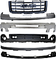 2013 GMC Sierra 1500 SLE - 6-Piece Kit Front Bumper, For Models With Towing Package, Chrome,  Includes (1) Bumper, (1) Bumper Bracket, (1) Bumper Cover, (1) Grille, and (2) Valance