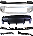 6-Piece Kit, Front Primed Bumper Cover, For Models With Steel Lower Bumper, Includes (1) Bumper, (1) Bumper Cover, (3) Bumper Retainer, and (1) Valance