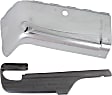 2-Piece Kit Rear, Driver Side Bumper End, Chrome, Steel, Includes (1) Bumper End and (1) Bumper Step Pad