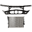 2-Piece Kit Radiator, Includes (1) Radiator Support and (1) Radiator
