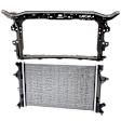 2-Piece Kit Radiator, 2.0L, 4Cyl, Includes (1) Radiator Support and (1) Radiator