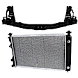 2-Piece Kit Radiator, Includes (1) Radiator Support and (1) Radiator