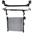 3-Piece Kit Radiator, 4 Cyl 2.5L, includes (2) Radiator Support and (1) Radiator