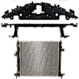 3-Piece Kit Radiator, 4 Cyl 2.0L, includes (1) Radiator, (1) Radiator Support, and (1) Radiator Support Cover
