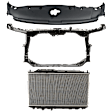 3-Piece Kit Radiator, Sedan, 4 Cyl 1.8L, includes (1) Radiator, (1) Radiator Support, and (1) Radiator Support Cover