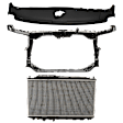 3-Piece Kit Radiator, 2-Door, Coupe, For Models With Heavy Duty Cooling, 4 Cyl 2.0L, includes (1) Radiator, (1) Radiator Support, and (1) Radiator Support Cover
