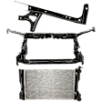 2014-2016 Toyota Corolla - 3-Piece Kit Radiator, 4-Speed, Automatic Transaxle, 1.8L, includes (2) Radiator Support and (1) Radiator