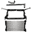 3-Piece Kit Radiator, 4 Cyl 2.0L, includes (2) Radiator Support and (1) Radiator