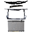 4-Piece Kit Radiator, Japan or USA Built Vehicle, 4 Cyl 2.4L, includes (2) Radiator Support, (1) Radiator and (1) Radiator Support Cover