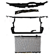 4-Piece Kit Radiator, Japan or USA Built Vehicle, 4 Cyl 2.4L, includes (2) Radiator Support, (1) Radiator and (1) Radiator Support Cover