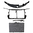 2012 Toyota Camry - 4-Piece Kit Radiator, Hybrid Model, 2.5L 4Cyl,  Includes (2) Radiator Support, (1) Radiator and (1) Radiator Support Cover