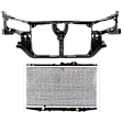 2000 Honda Accord - 2-Piece Kit Radiator, Replaces Denso-Type, Fits Automatic or Manual Transmission, 2.3L 4Cyl,  Includes (1) Radiator and (1) Radiator Support