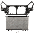 2-Piece Kit Radiator, 2.5L, 4Cyl, Includes (1) Radiator Support and (1) Radiator