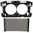 2013 Nissan Altima - 2-Piece Kit Radiator,  2-Door, 3.5L 6Cyl, Coupe,  Includes (1) Radiator and (1) Radiator Support