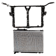 2-Piece Kit Radiator, 2.4L, 4Cyl, Includes (1) Radiator Support and (1) Radiator