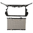 2002 Toyota Camry - 2-Piece Kit Radiator, For Models With Standard Duty Cooling, 2.4L 4Cyl,  Includes (1) Radiator and (1) Radiator Support